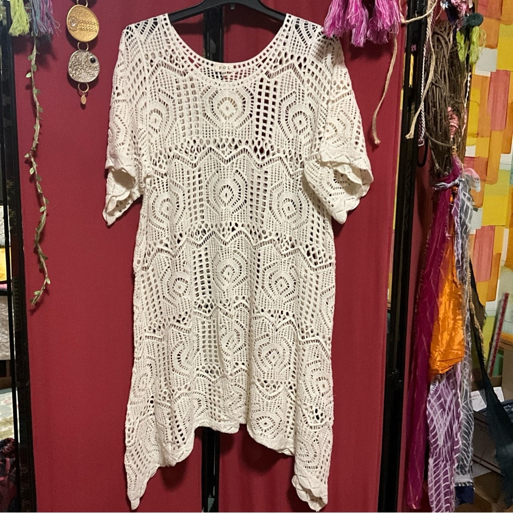 NWT POL Crochet Cover Up Layering Dress